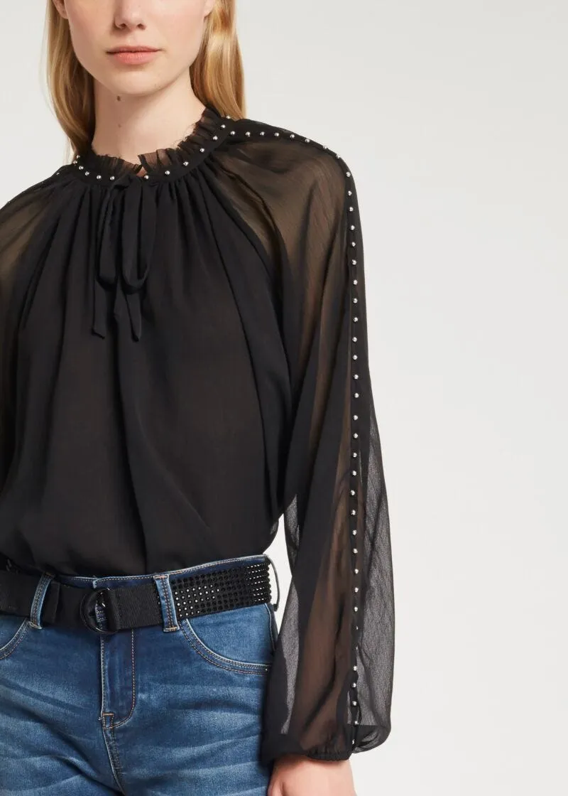 Blusa con perle