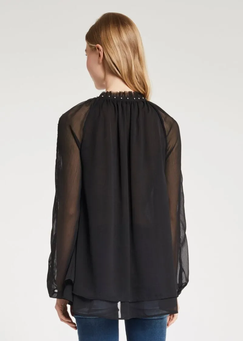 Blusa con perle