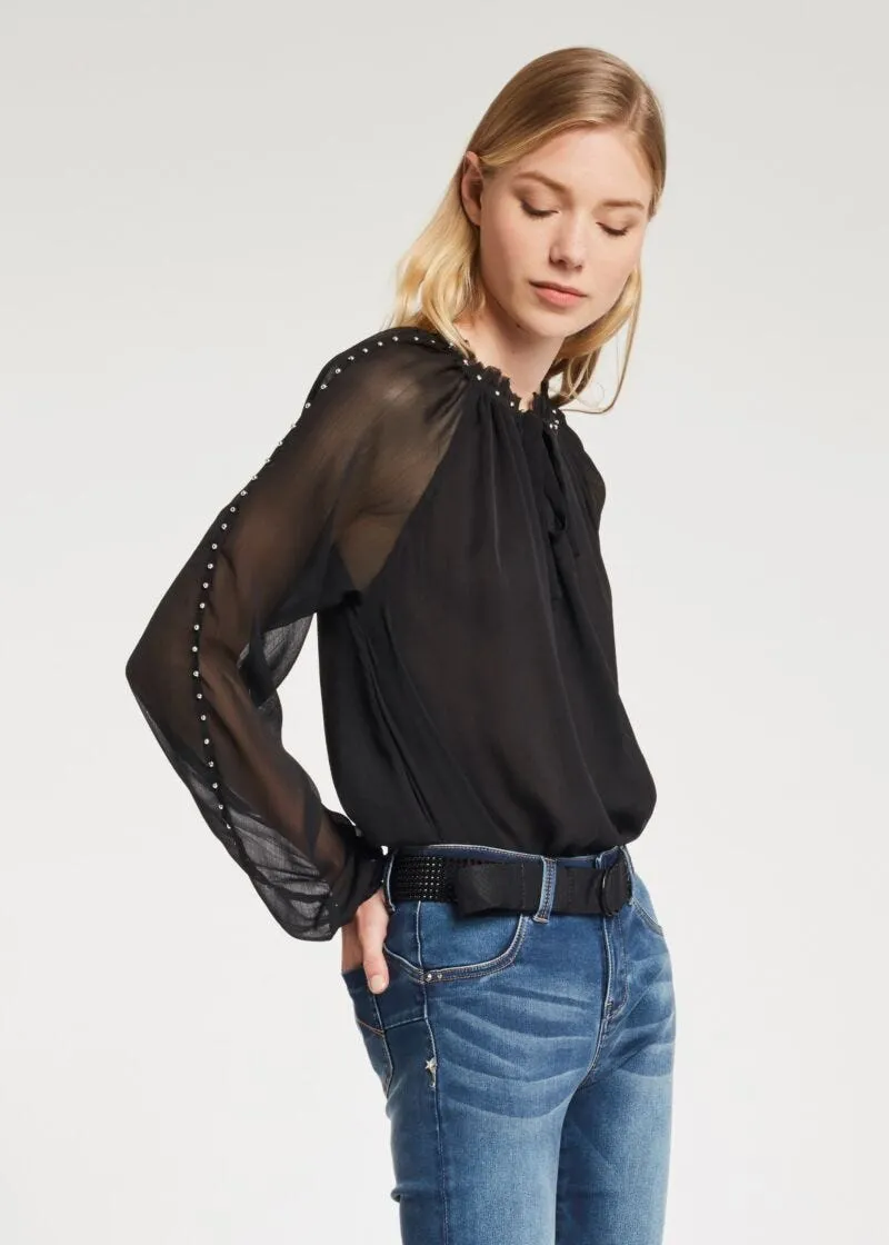 Blusa con perle