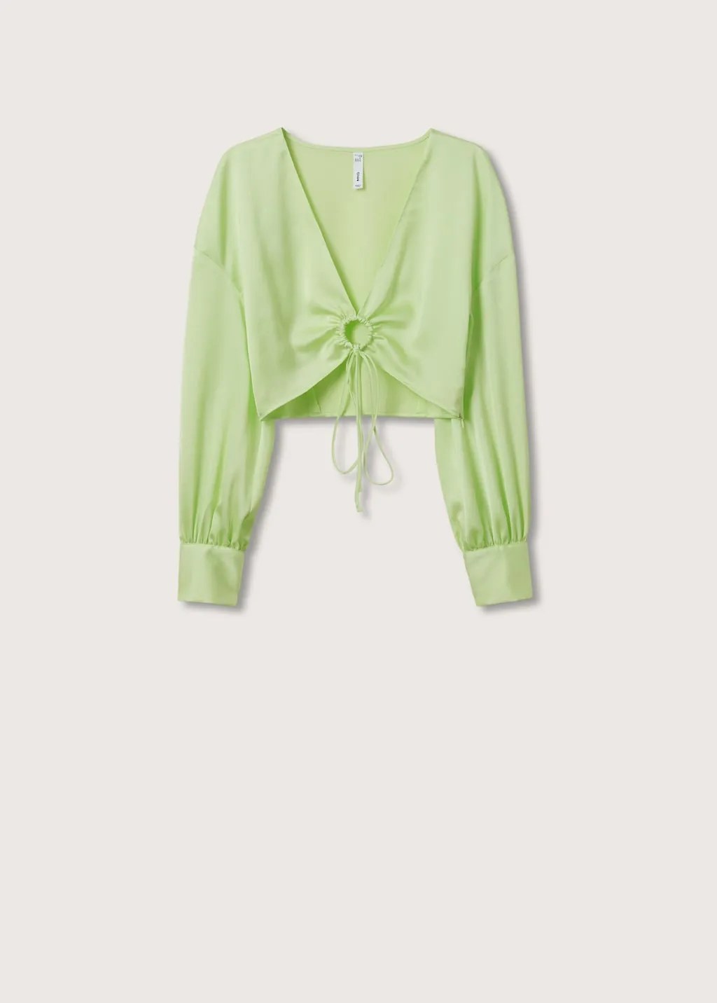Blusa crop satinata