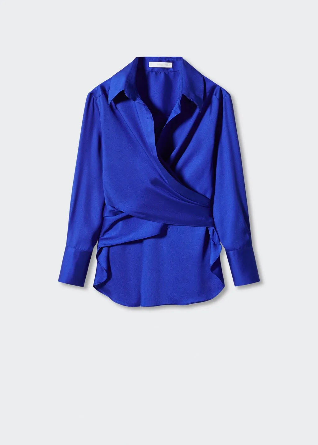 Blusa incrociata satinata