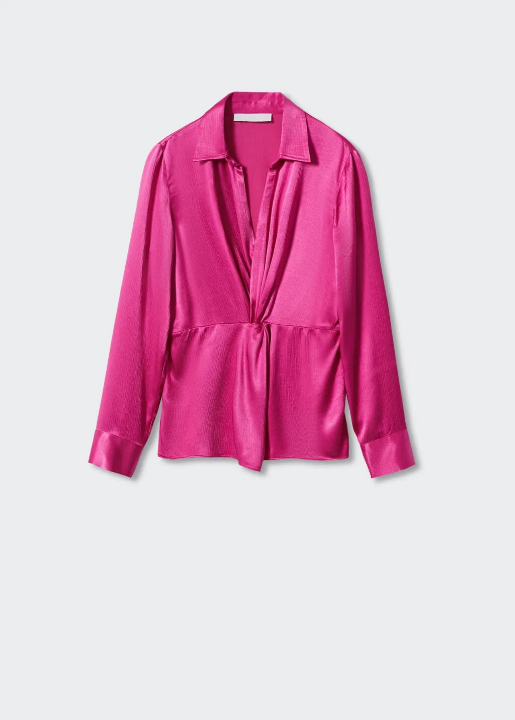 Blusa satinata bottoni