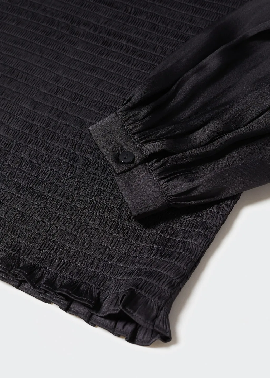 Blusa satinata increspata