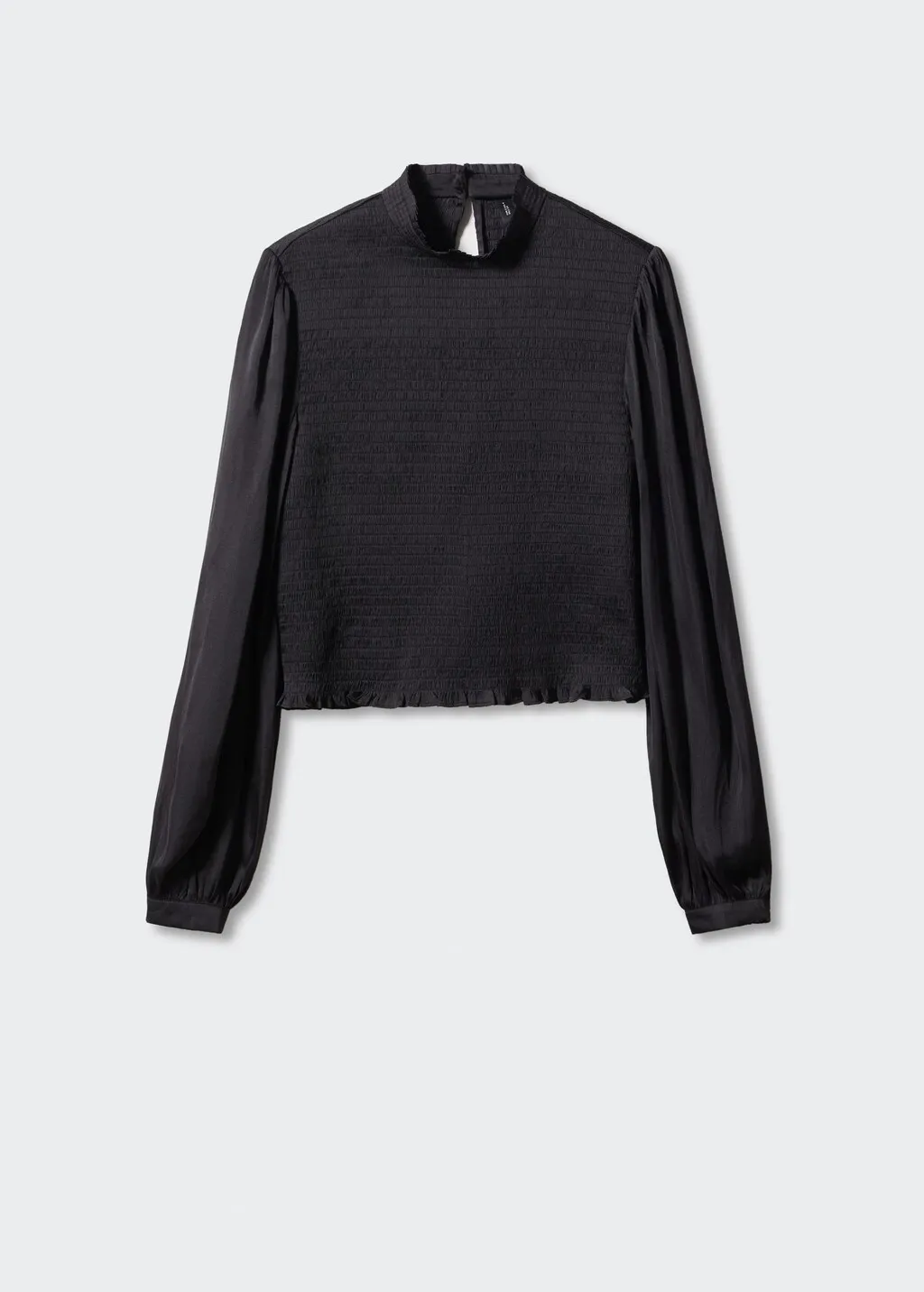 Blusa satinata increspata