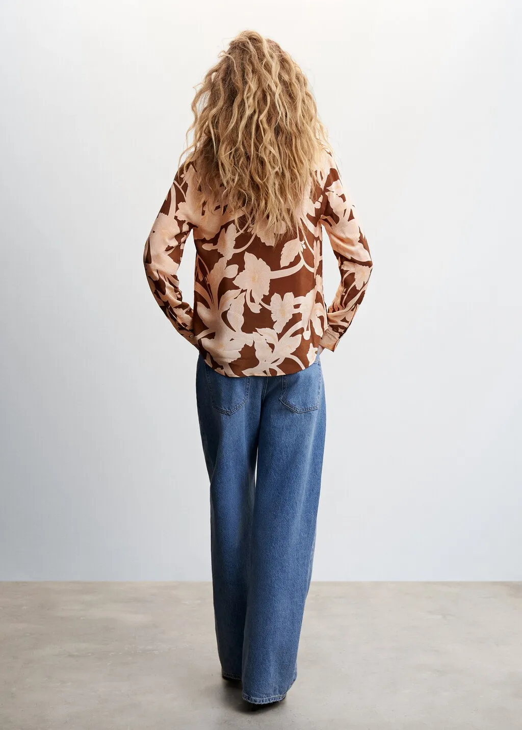 Blusa satinata stampata