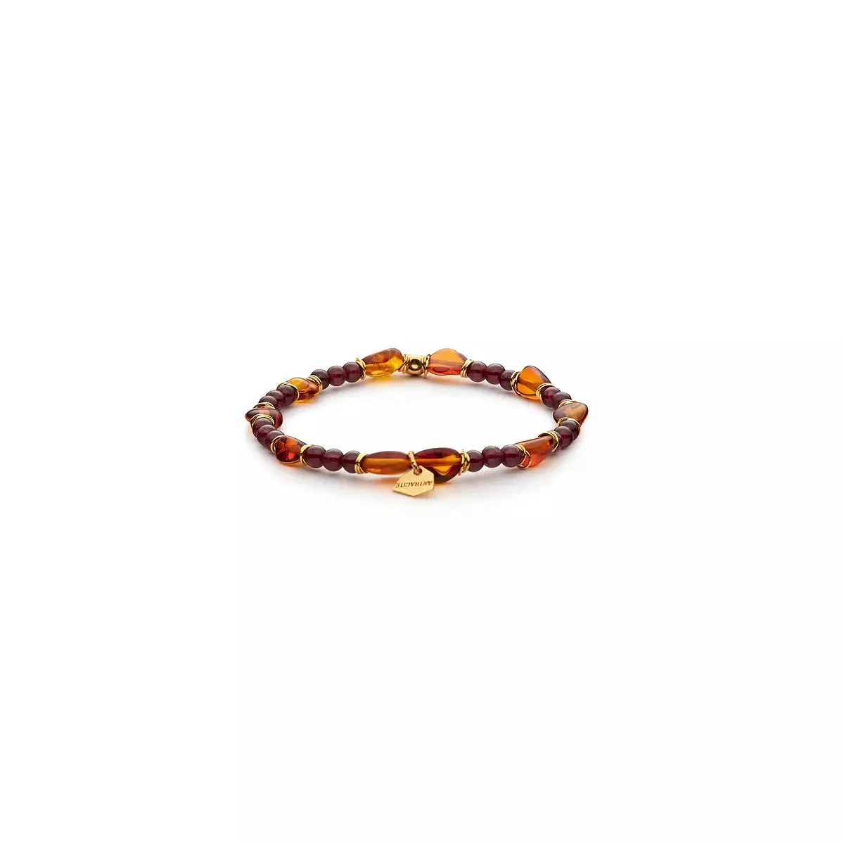 Bracciale Antracite Ambra Baby Granato