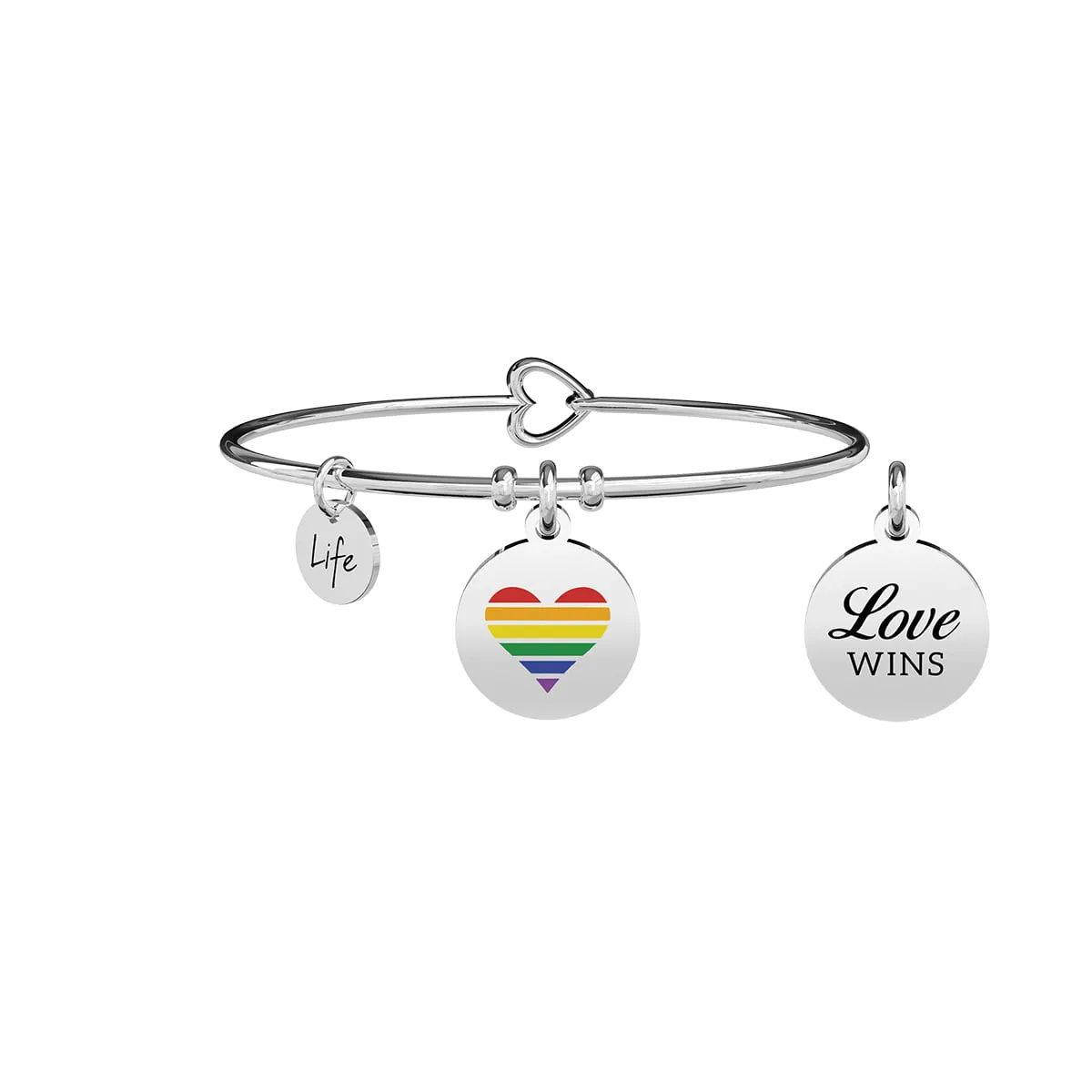 Bracciale Love Wins con Cuore Smaltato Kidult Love 731708