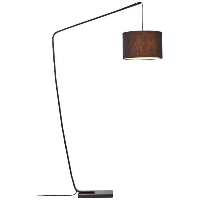 Brilliant Daria lampada ad arco Nero, 1-Luce