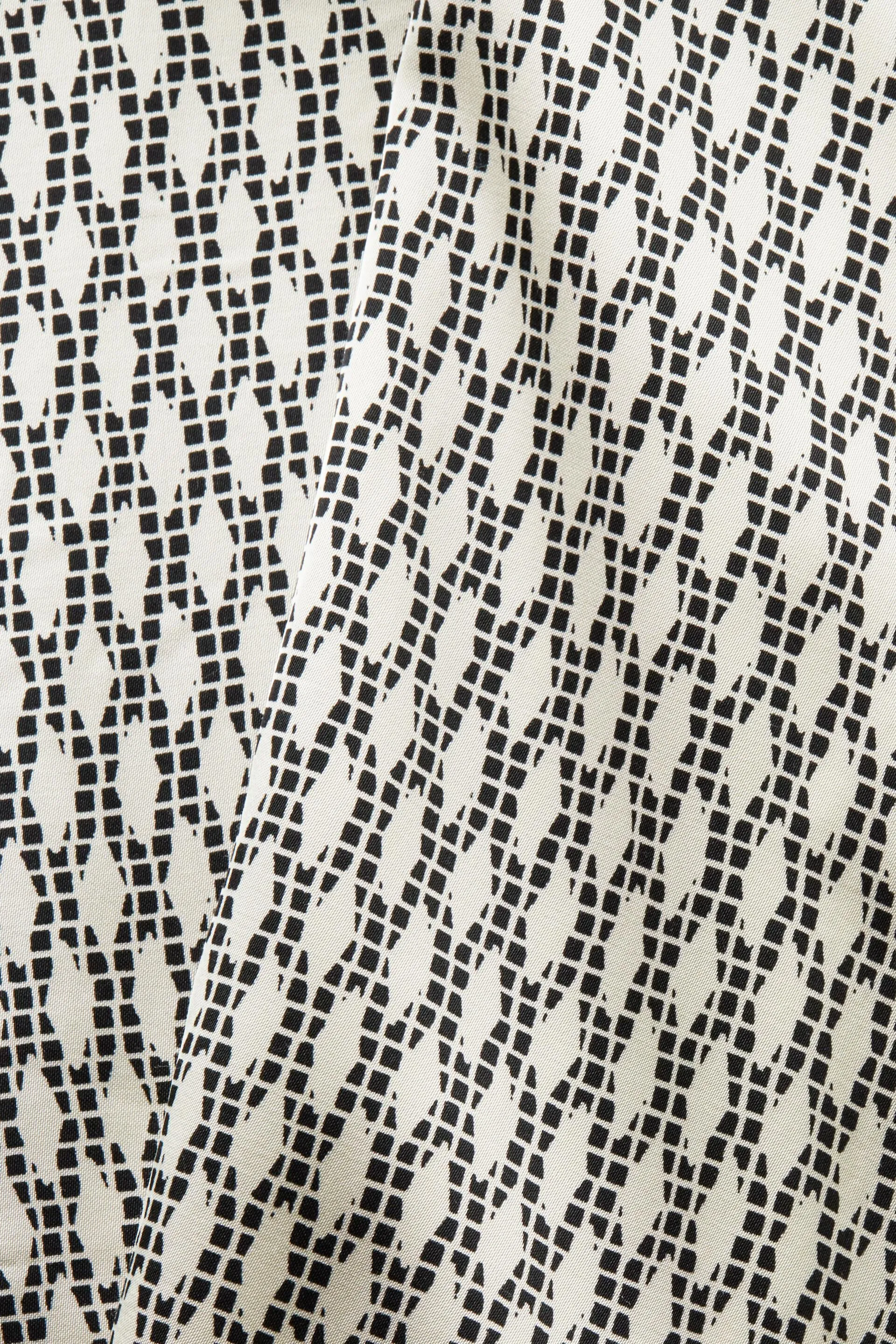 Camicia blusata in raso stampato