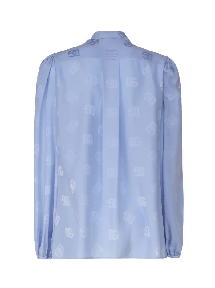 CAMICIA CON FIOCCO E LOGO ALLOVER