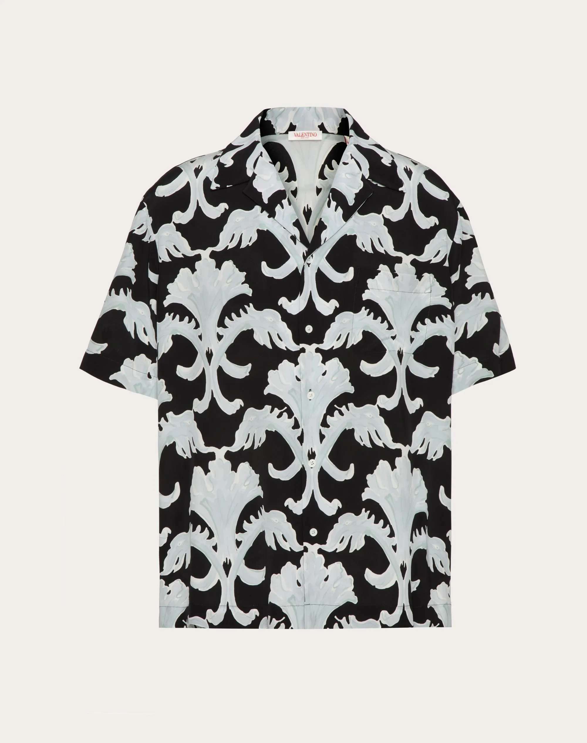 CAMICIA DA BOWLING IN SETA CON STAMPA METAMORPHOS WALL