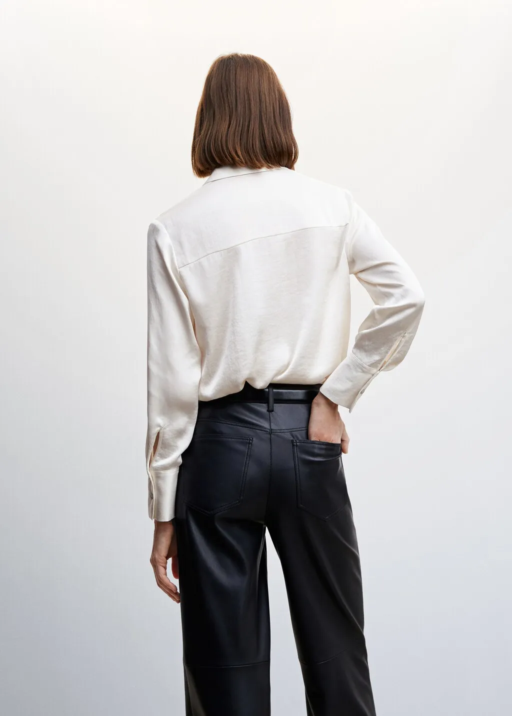 Camicia fluida satinata