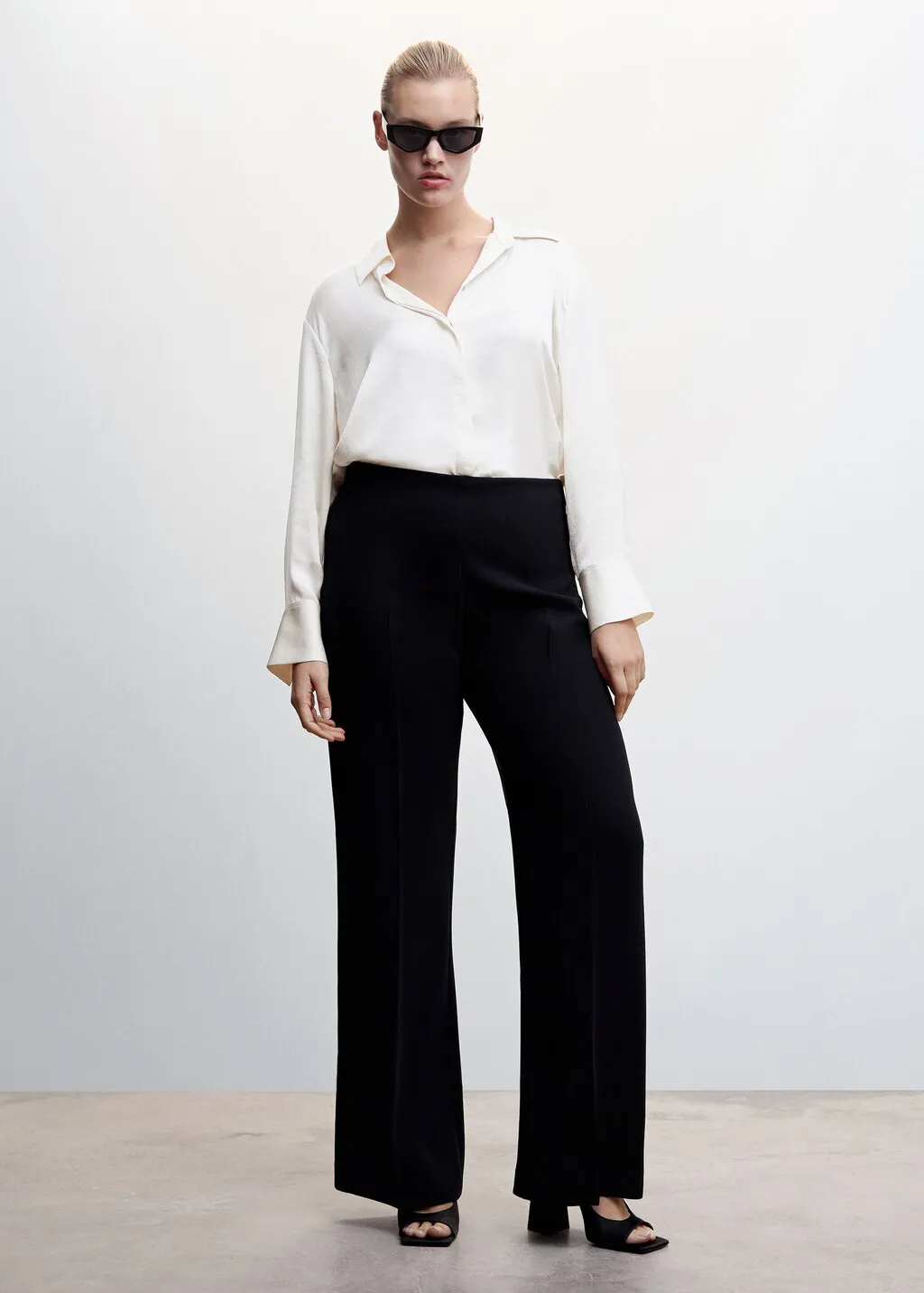 Camicia fluida satinata