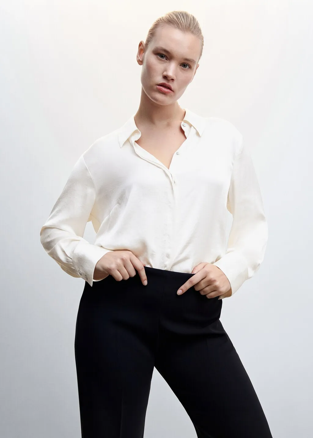 Camicia fluida satinata