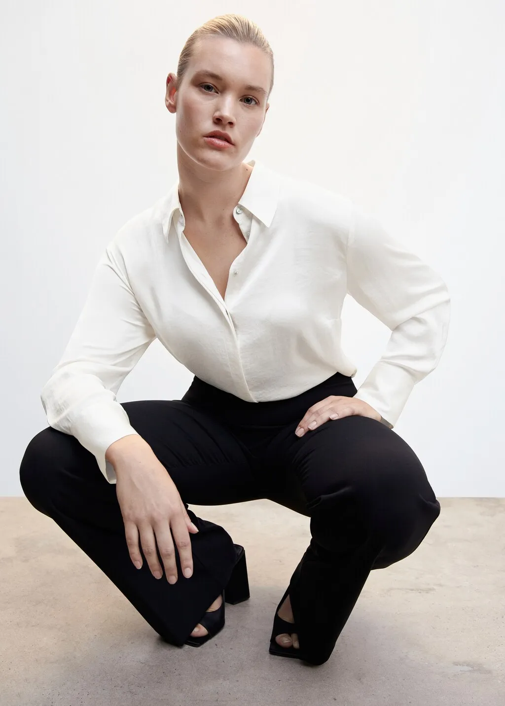 Camicia fluida satinata