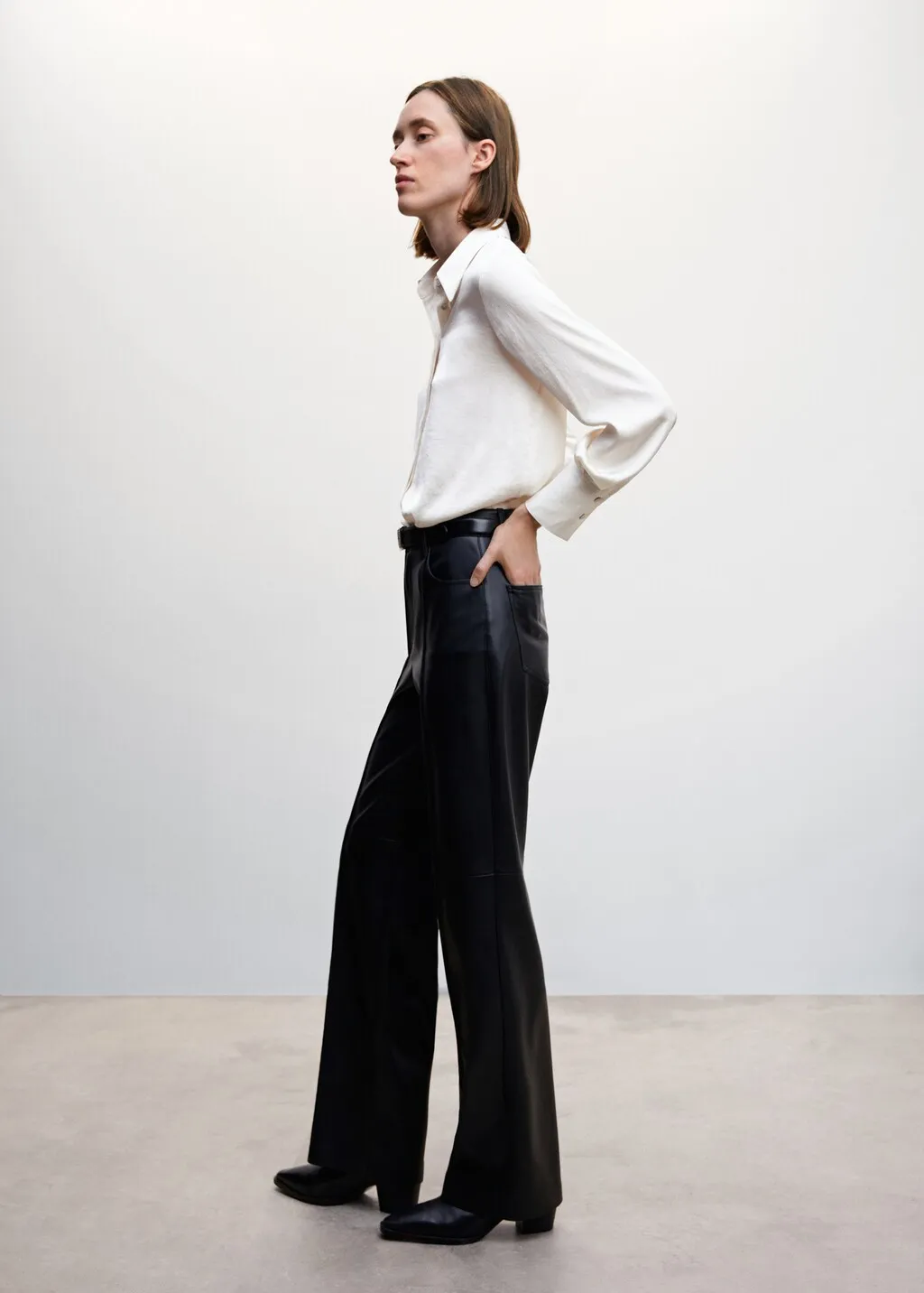 Camicia fluida satinata