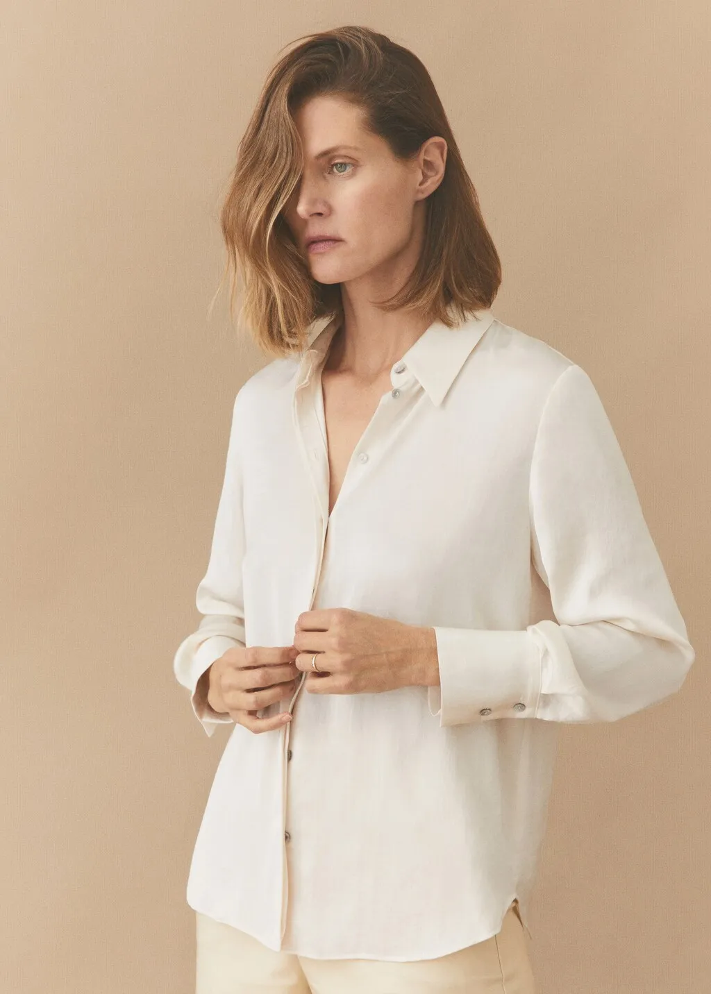 Camicia fluida satinata