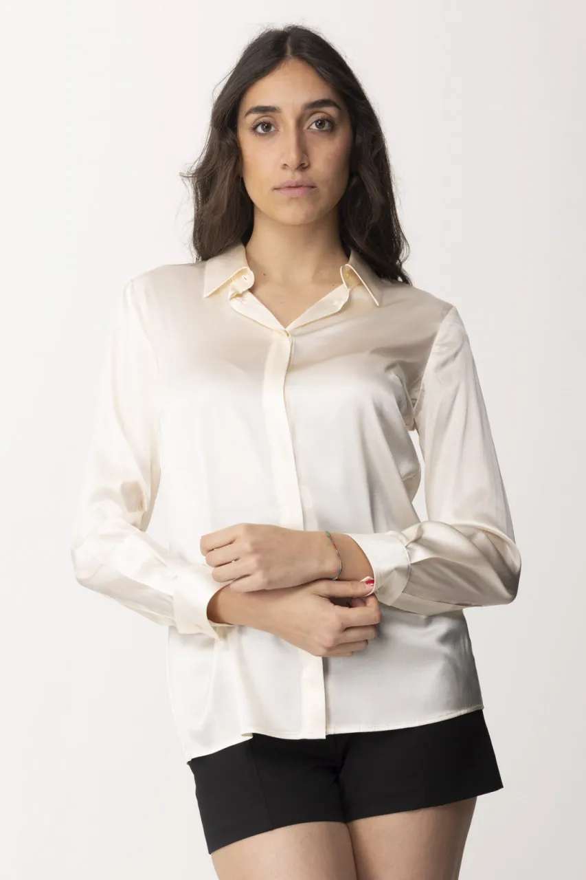 Camicia in raso Burro