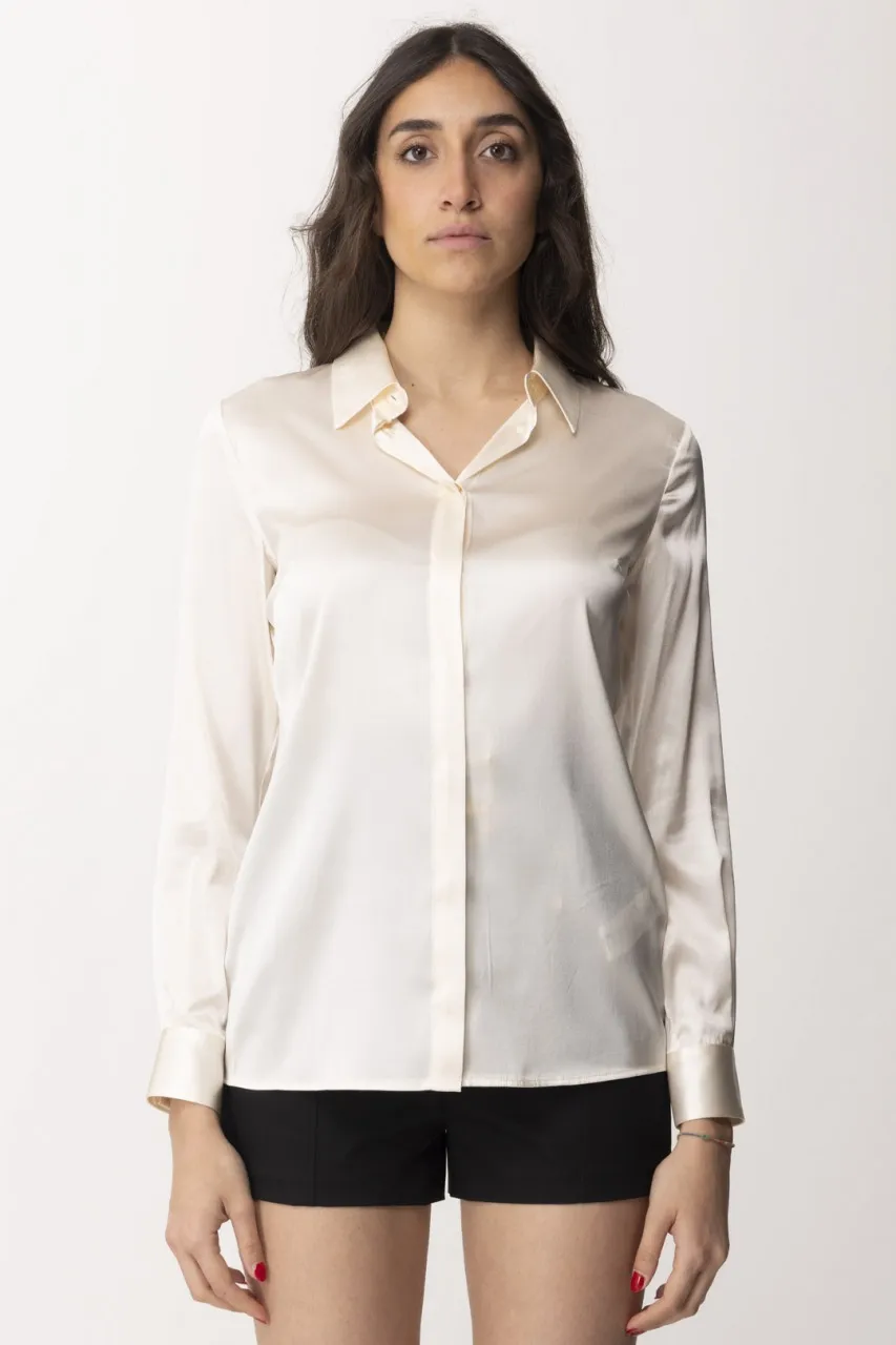 Camicia in raso Burro