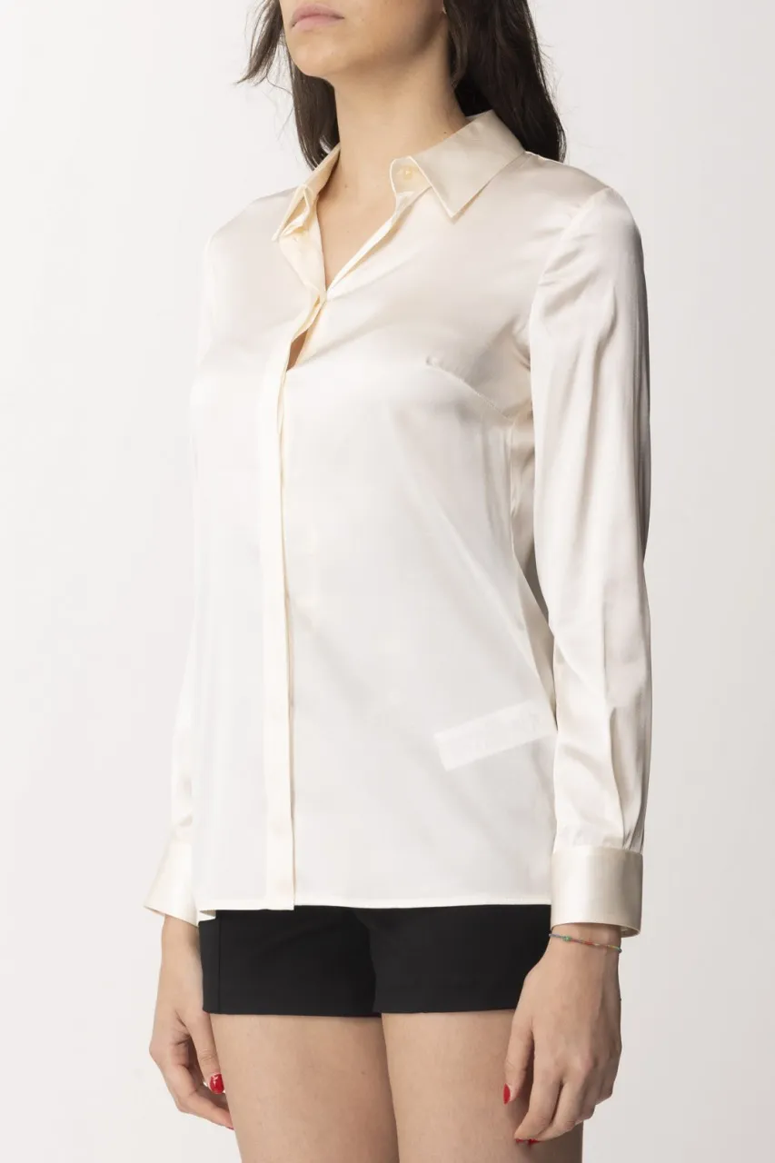 Camicia in raso Burro