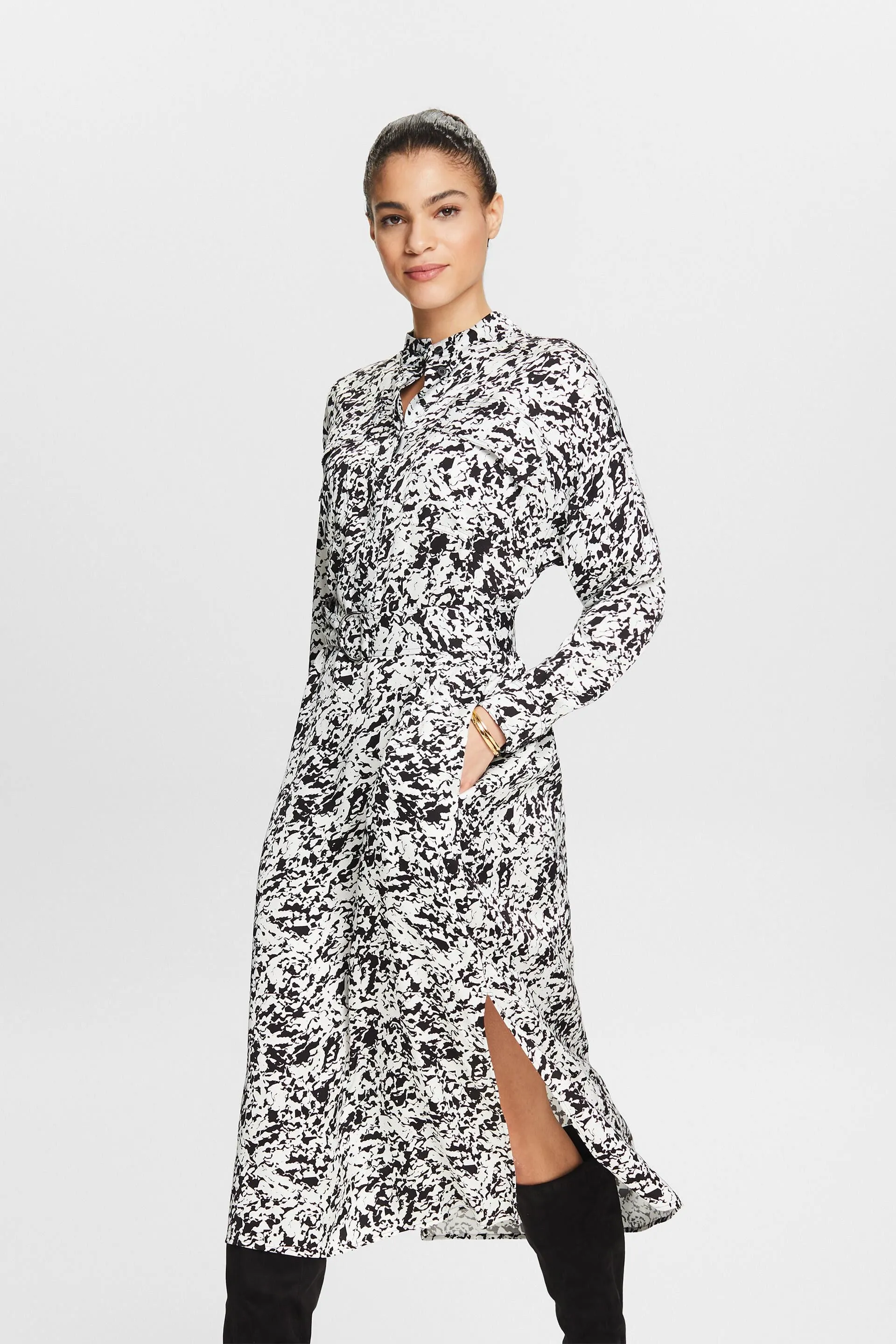 Camicia in raso stampato
