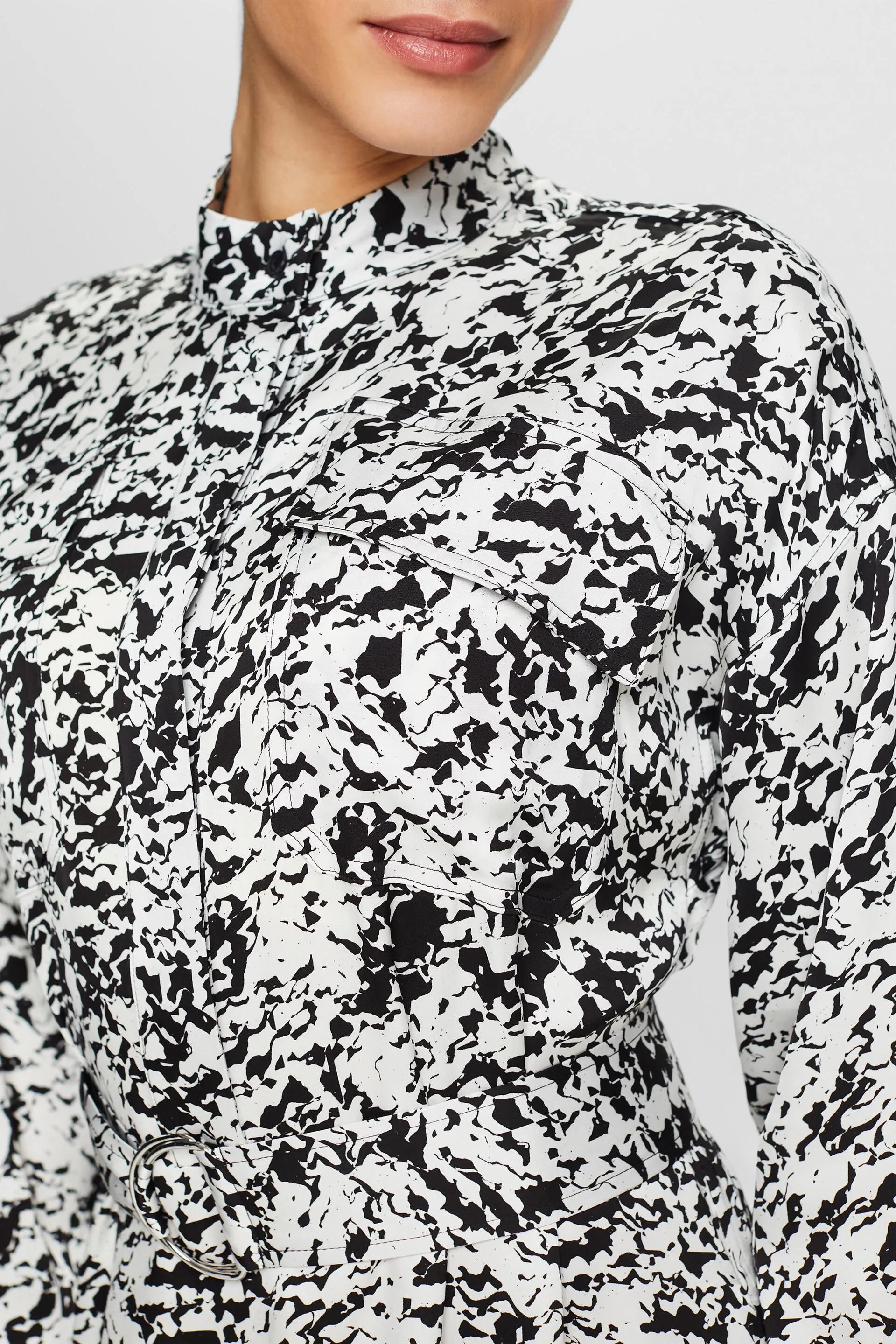 Camicia in raso stampato