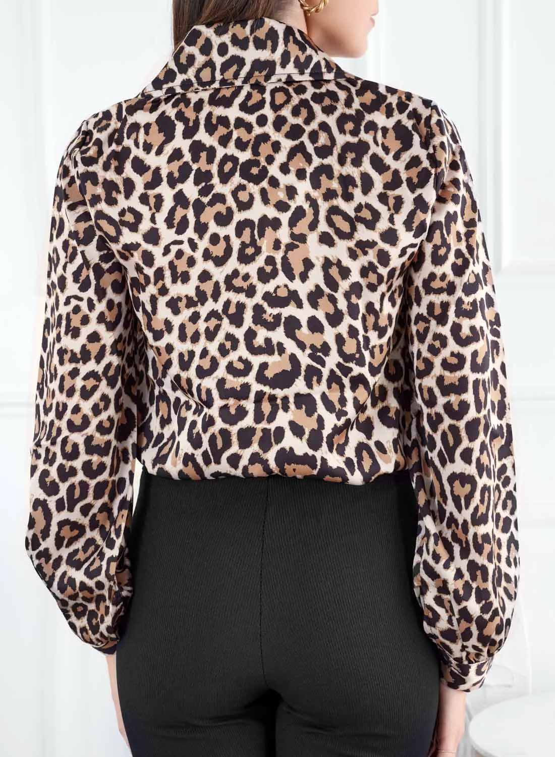 Camicia maculata in raso