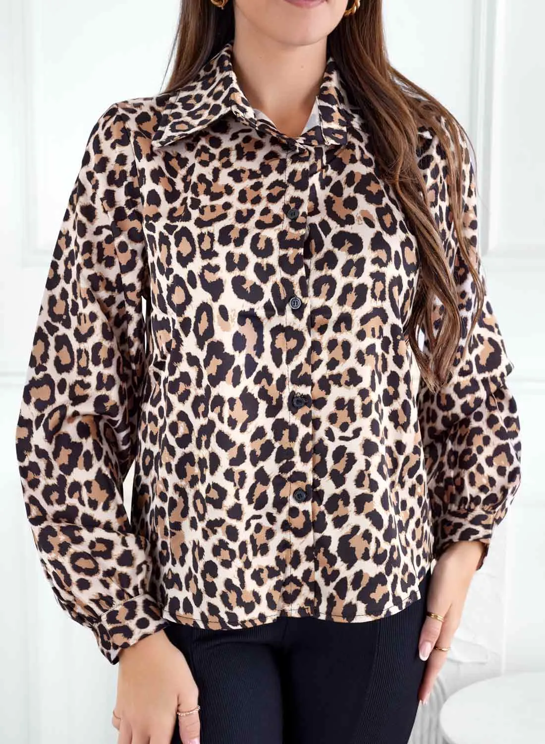 Camicia maculata in raso
