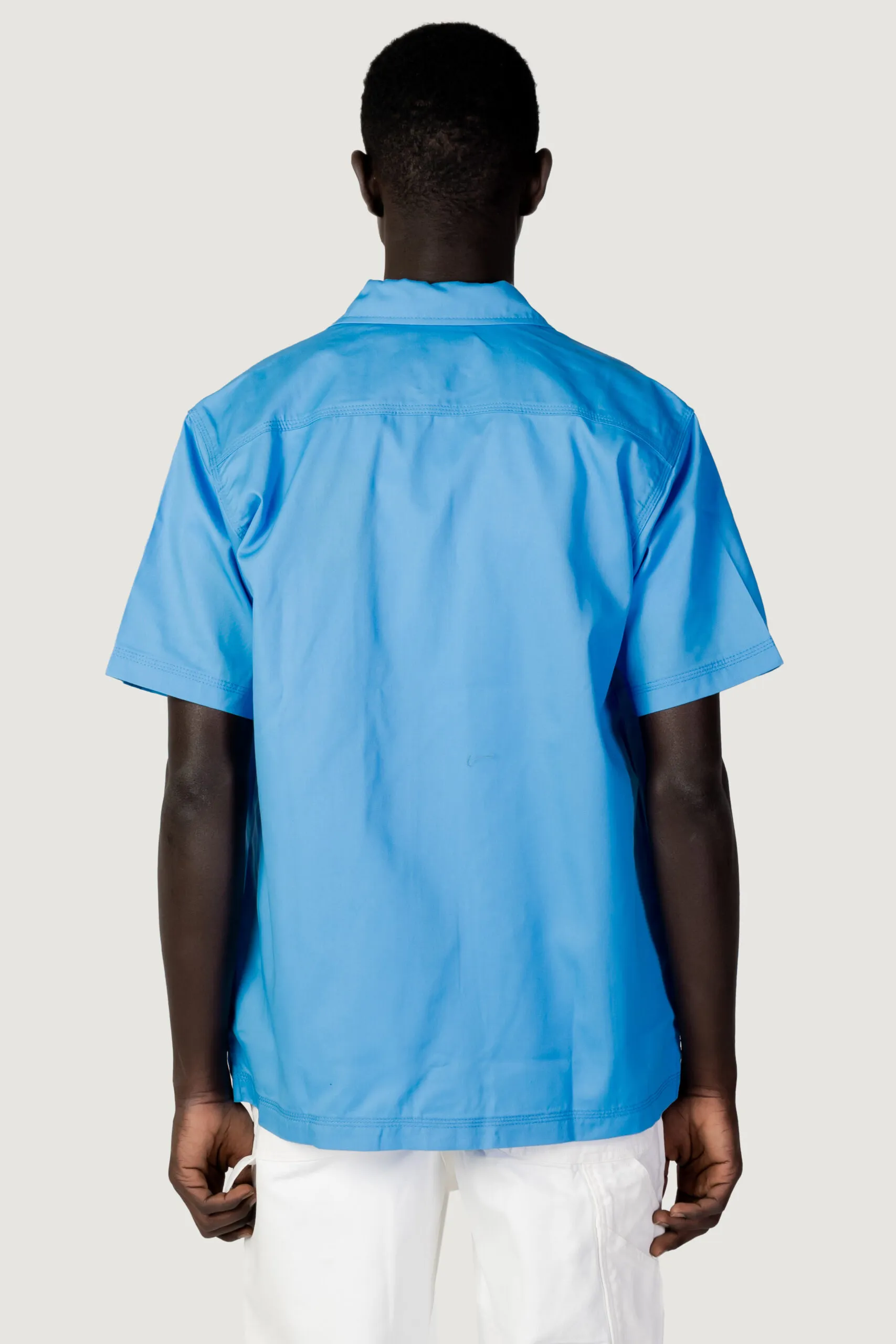 Camicia manica corta Dickies madras ss Celeste