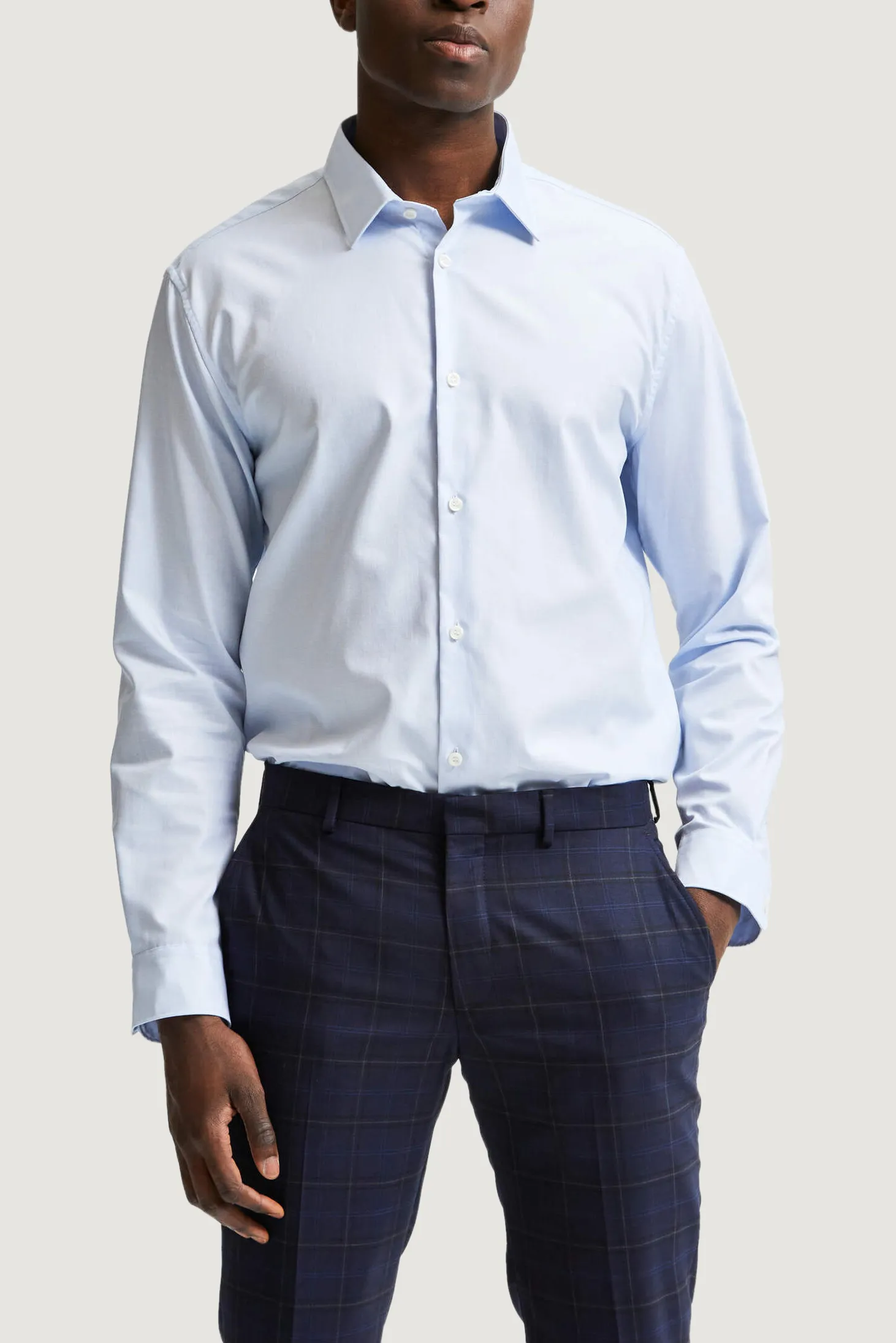 Camicia manica lunga Selected SLHREGETHAN SHIRT LS CLASSIC B NOOS Celeste