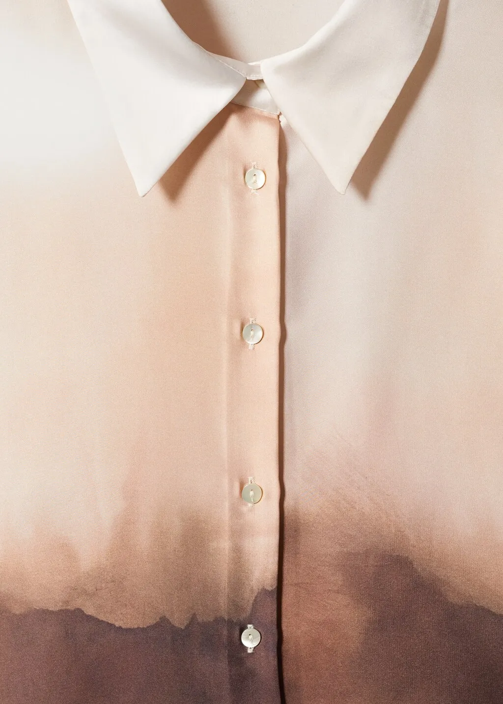 Camicia satinata effetto tie-dye