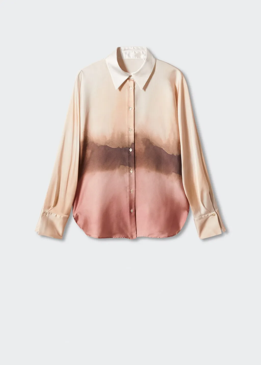 Camicia satinata effetto tie-dye