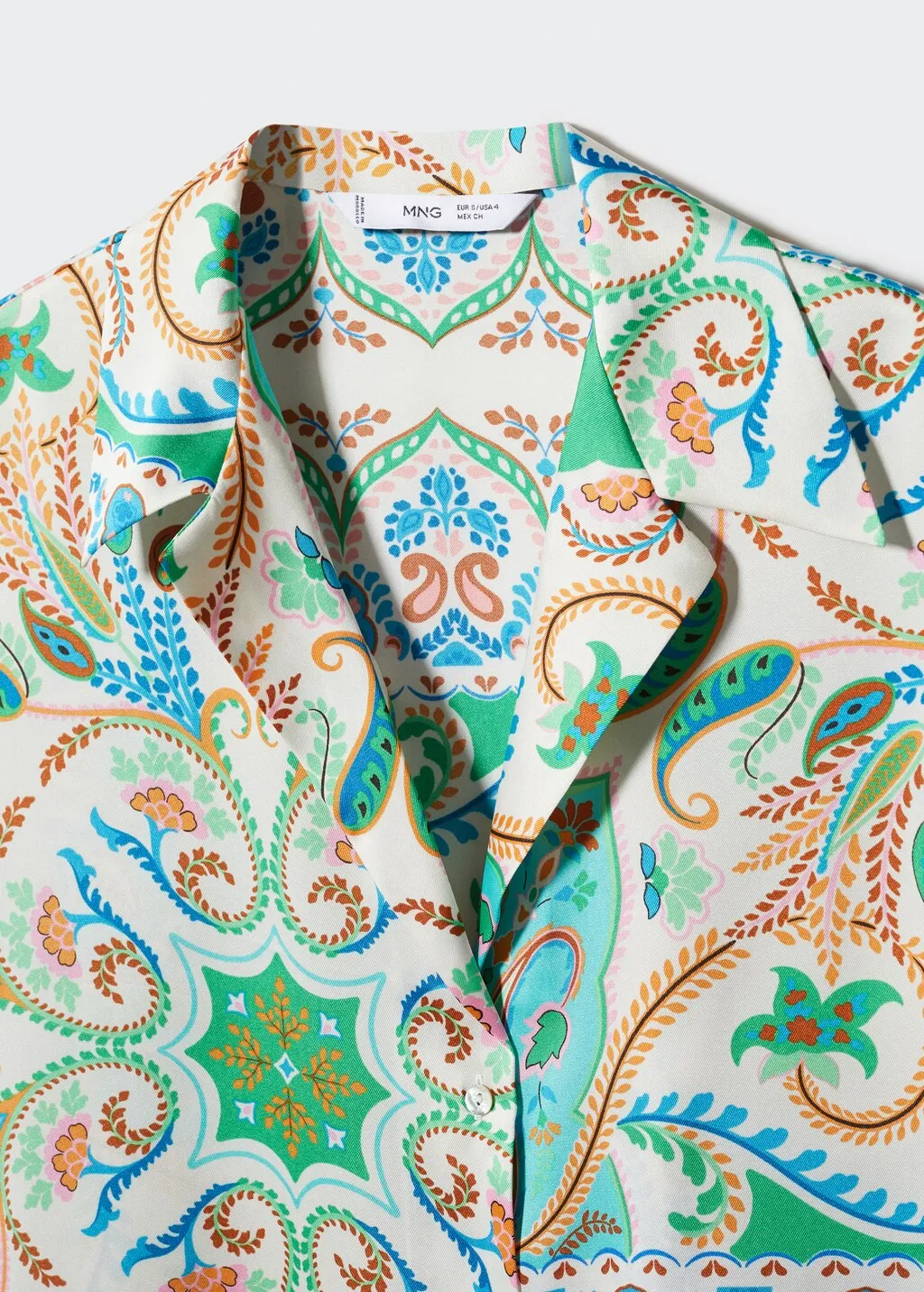 Camicia satinata stampata