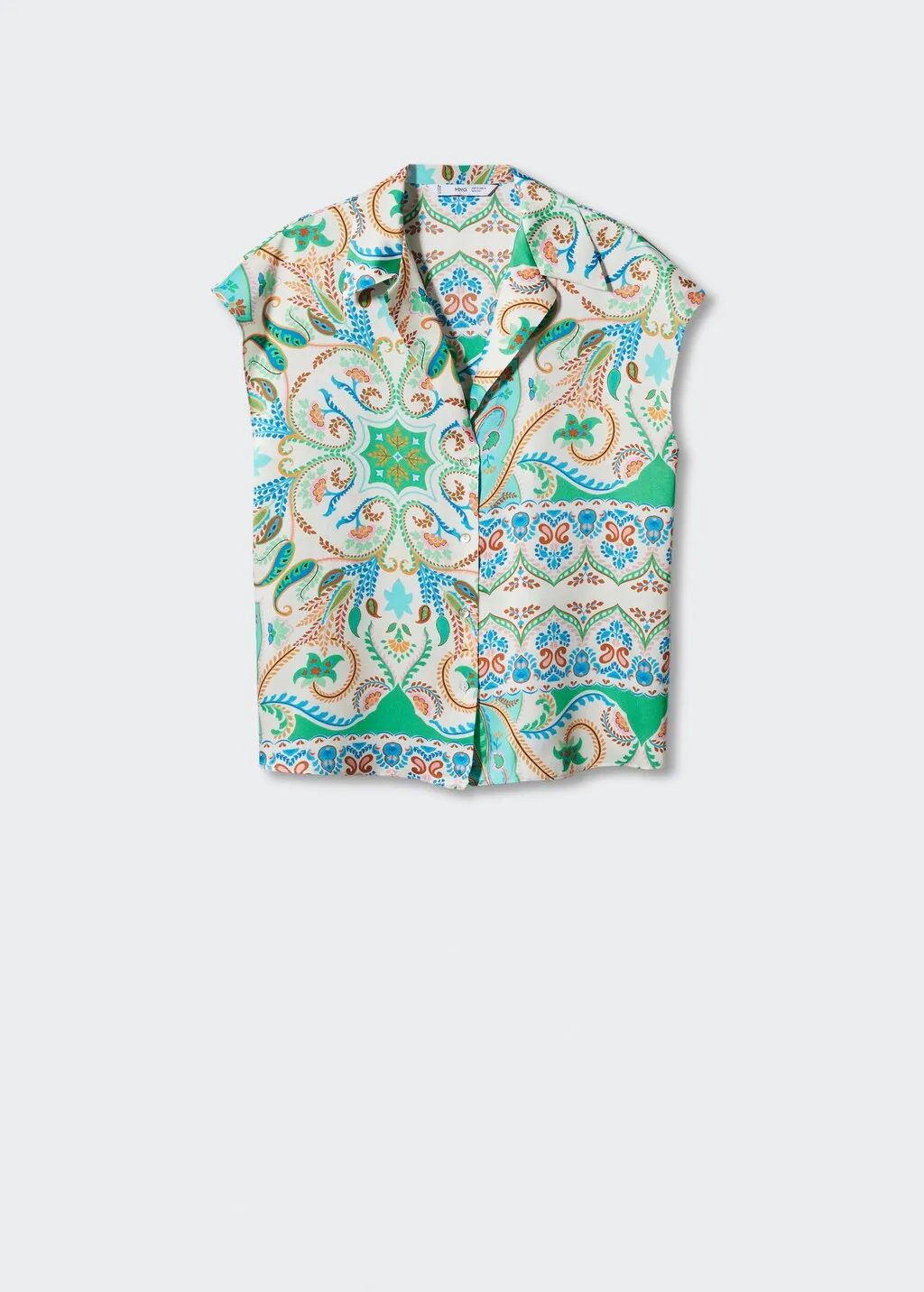 Camicia satinata stampata
