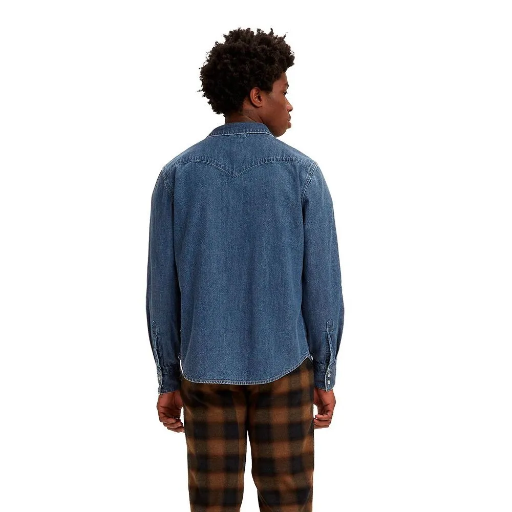 Camicia Western Barstow Uomo blu