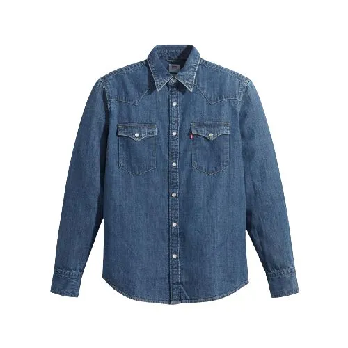 Camicia Western Barstow Uomo blu