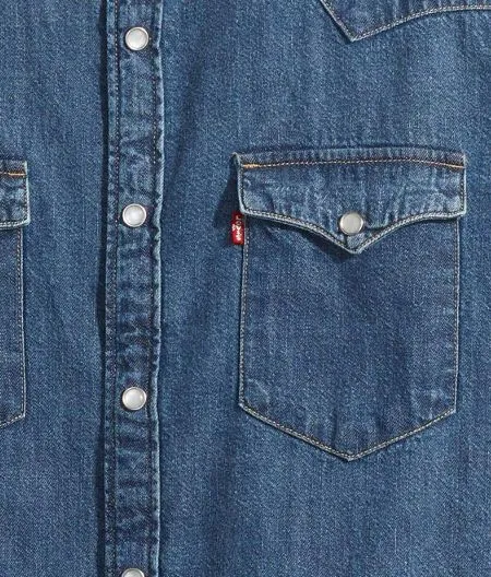 Camicia Western Barstow Uomo blu