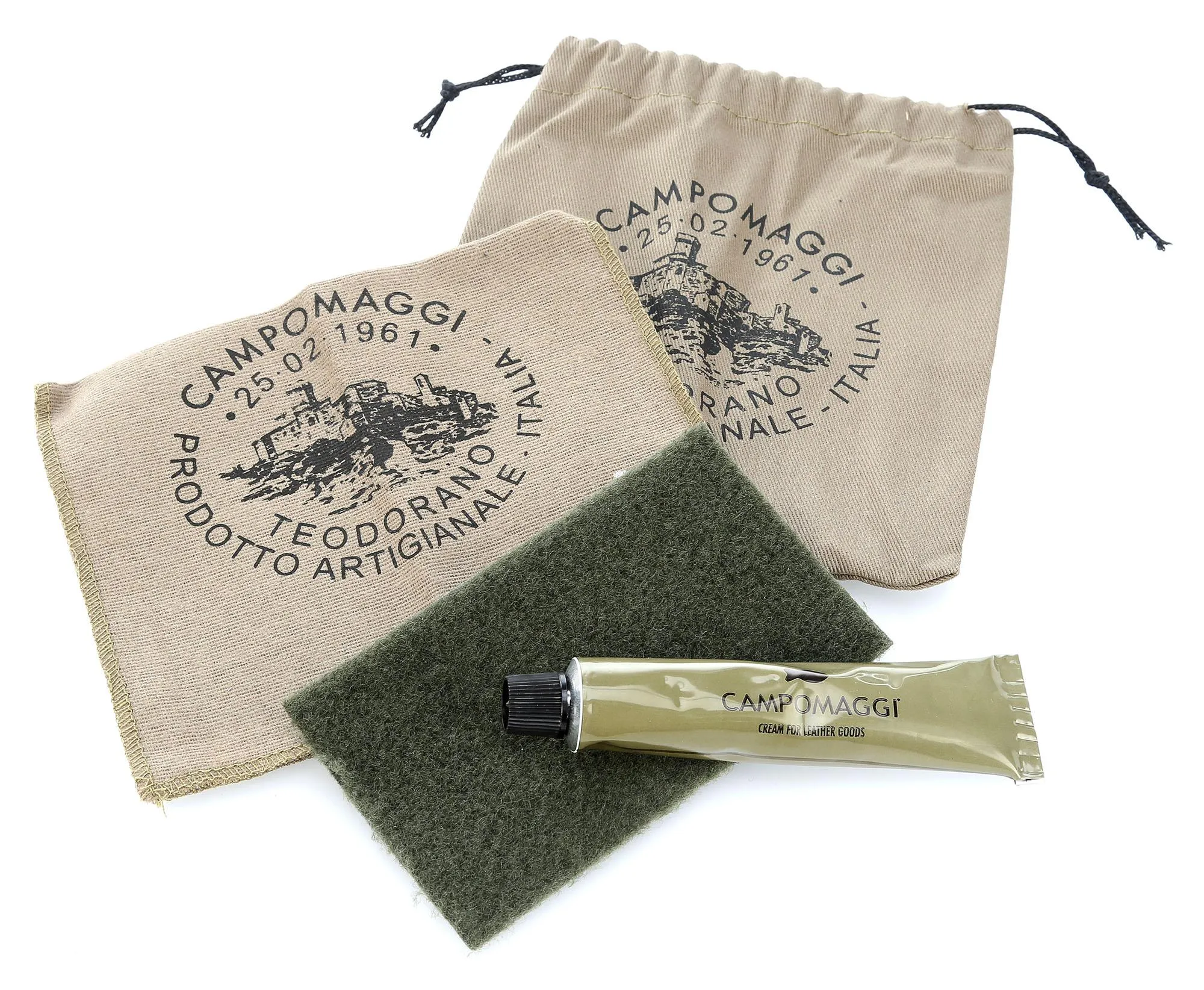  Campomaggi Borsa hobo pelle di vacchetta grana verde-oliva  