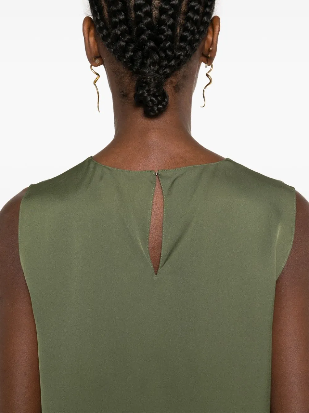 Canotta satinata in verde - donna