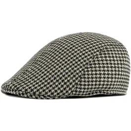 Cappello classico retrò Pied de poule, regolabile e foderato Antracite