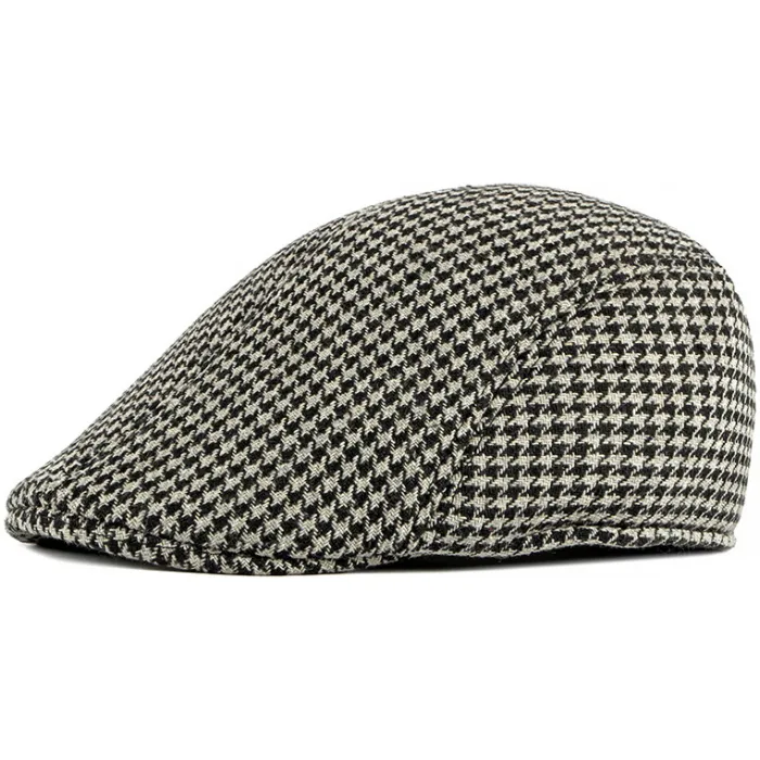 Cappello classico retrò Pied de poule, regolabile e foderato Antracite