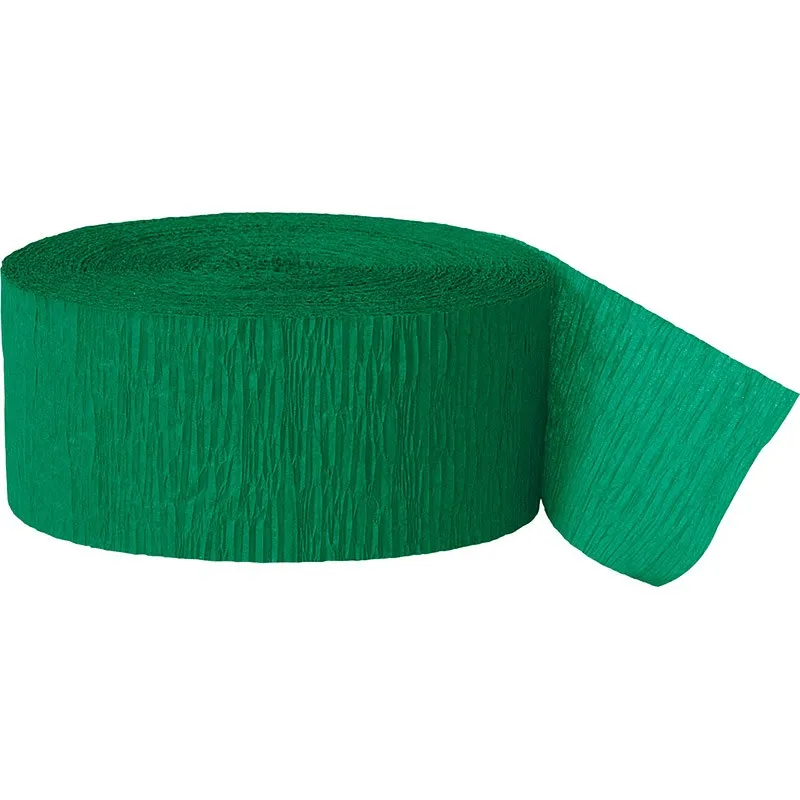 Carta crespa verde scuro 24,6m