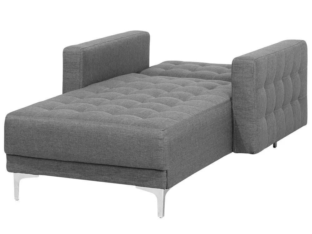 Chaise longue in tessuto grigio chiaro ABERDEEN