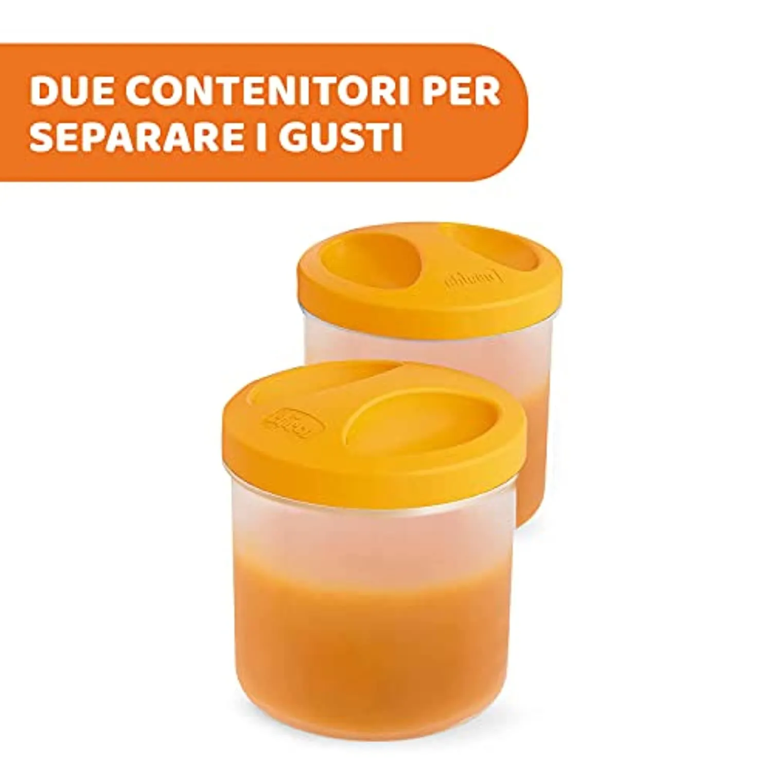 Chicco Portapappa e Portabiberon Termico in Acciaio Inox con 2 Contenitori, Contenitore Termico per Alimenti e Bevande, Mantiene