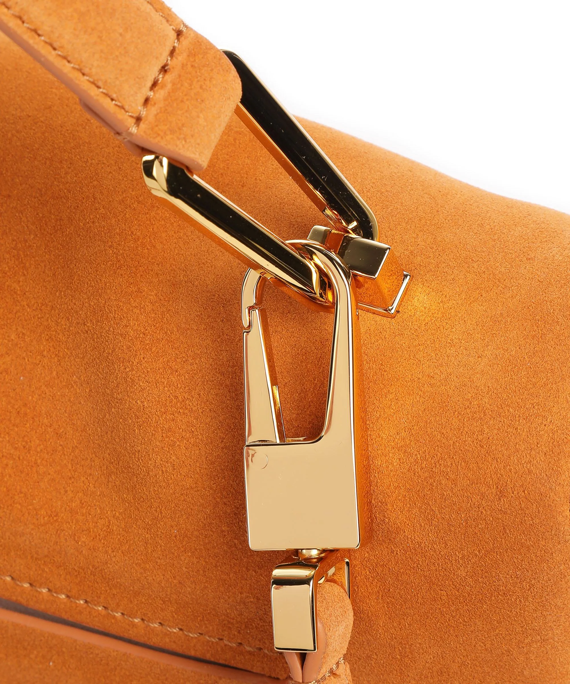  Coccinelle Liya Suede Borsa a mano pelle ruvida arancio  