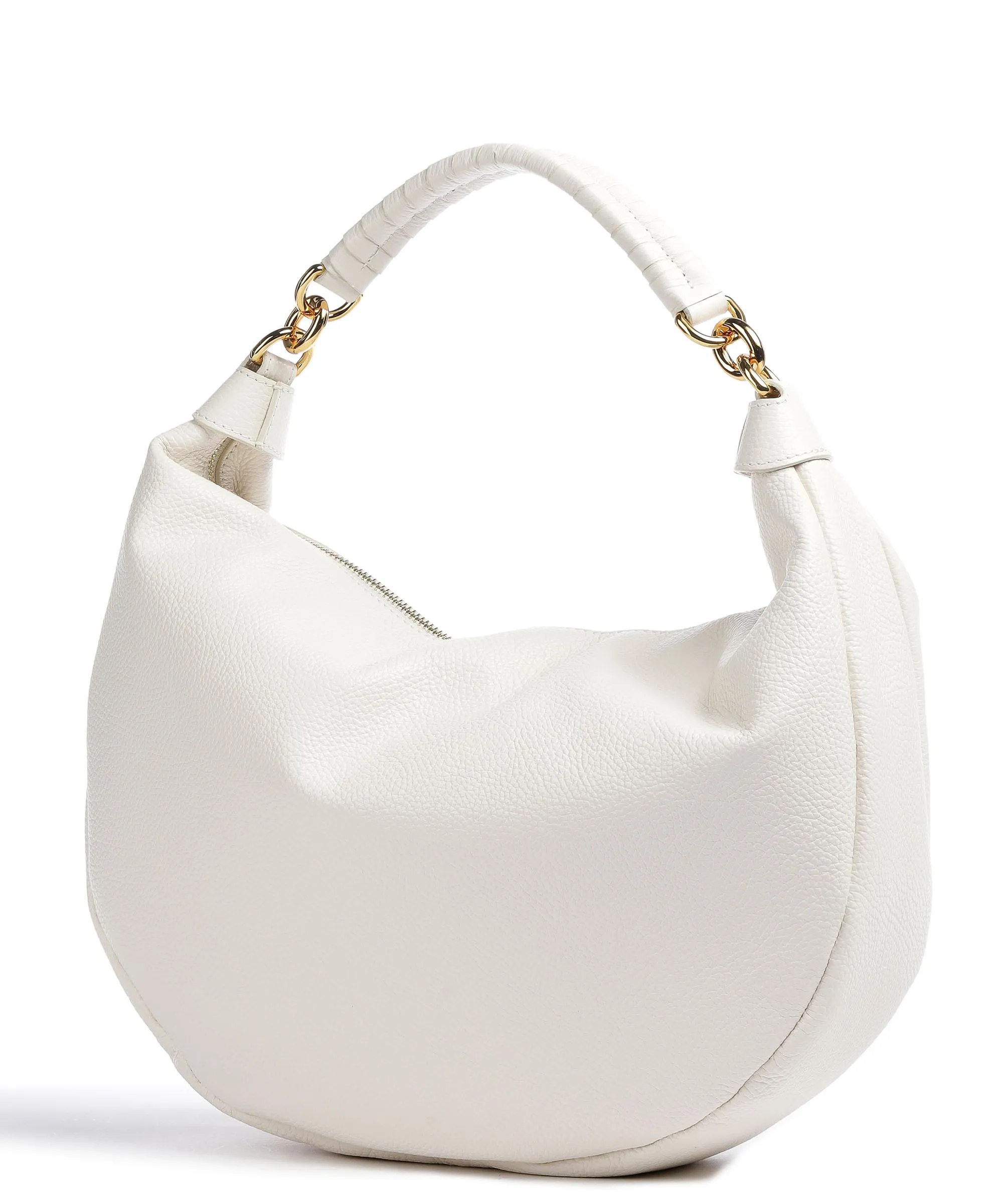  Coccinelle Maelody Borsa hobo pelle granulata bianco  