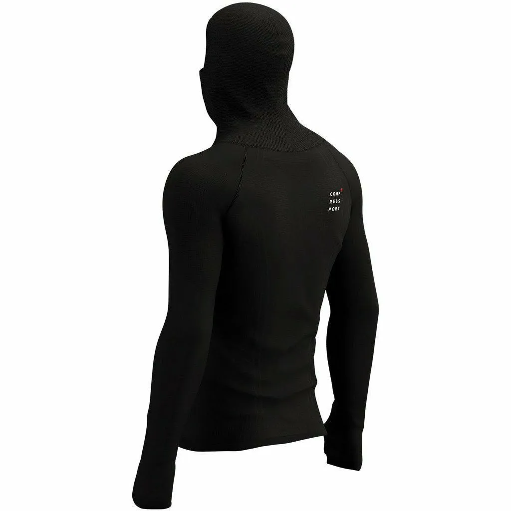 Compressport 3D Thermo Ultralight Racing Hoodie Black - Felpa Traspirante