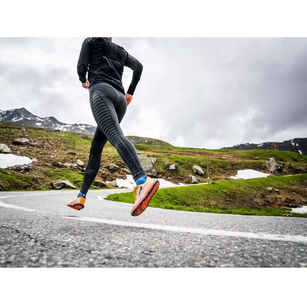 Compressport Winter Run Legging Black - Pantaloni Running Donna
