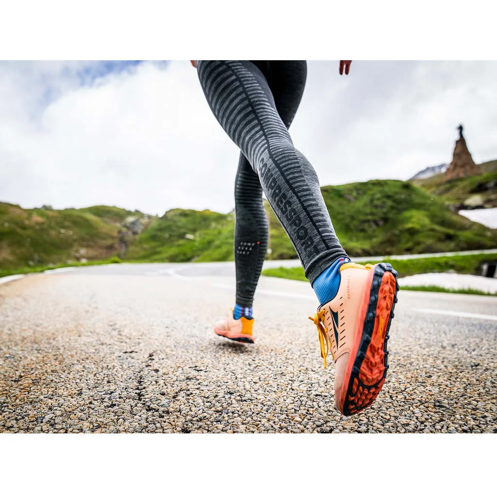 Compressport Winter Run Legging Black - Pantaloni Running Donna