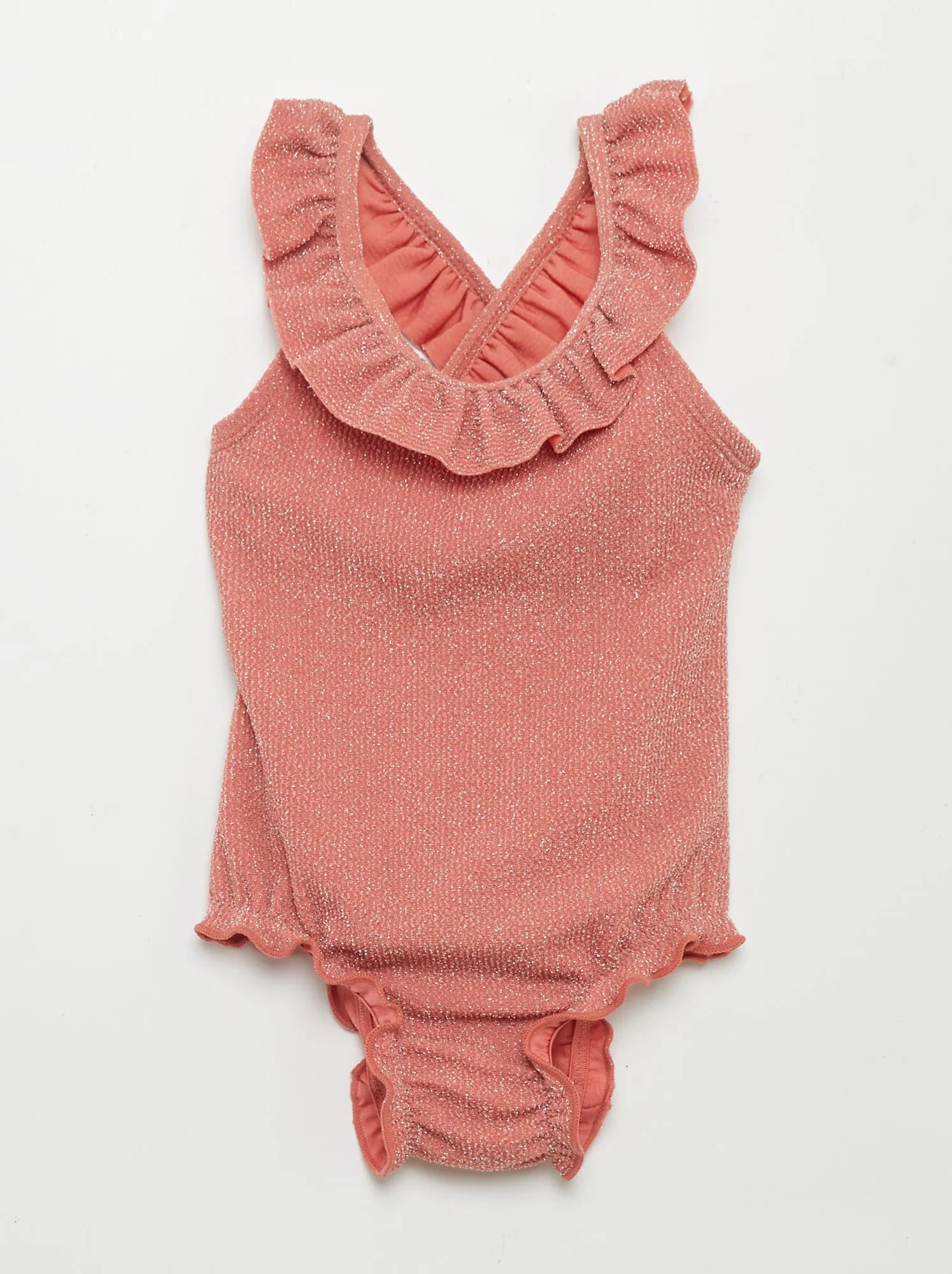 Costume intero con paillettes - ARANCIONE